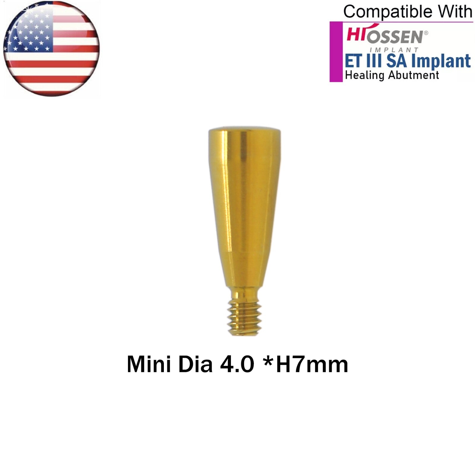 US Dental Mini Healing Abutment Caps Cover Screw For Osstem Hiossen ET Platform