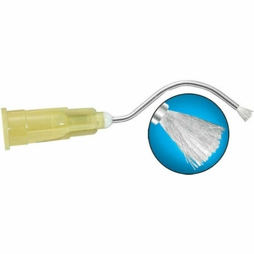 Dental Hemostatic Delivery Bent Tips with Brush End 19G, Stat-Flo Type 100/Bx