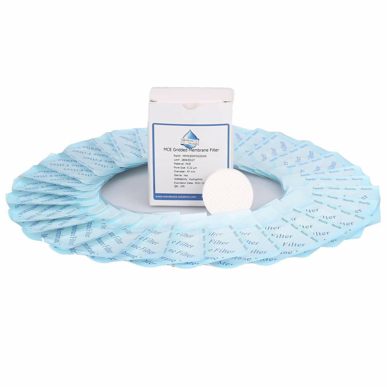Simpure MCE Gridded Membrane Filter 47mm 0.45μm Sterile Mix Cellulose Ester