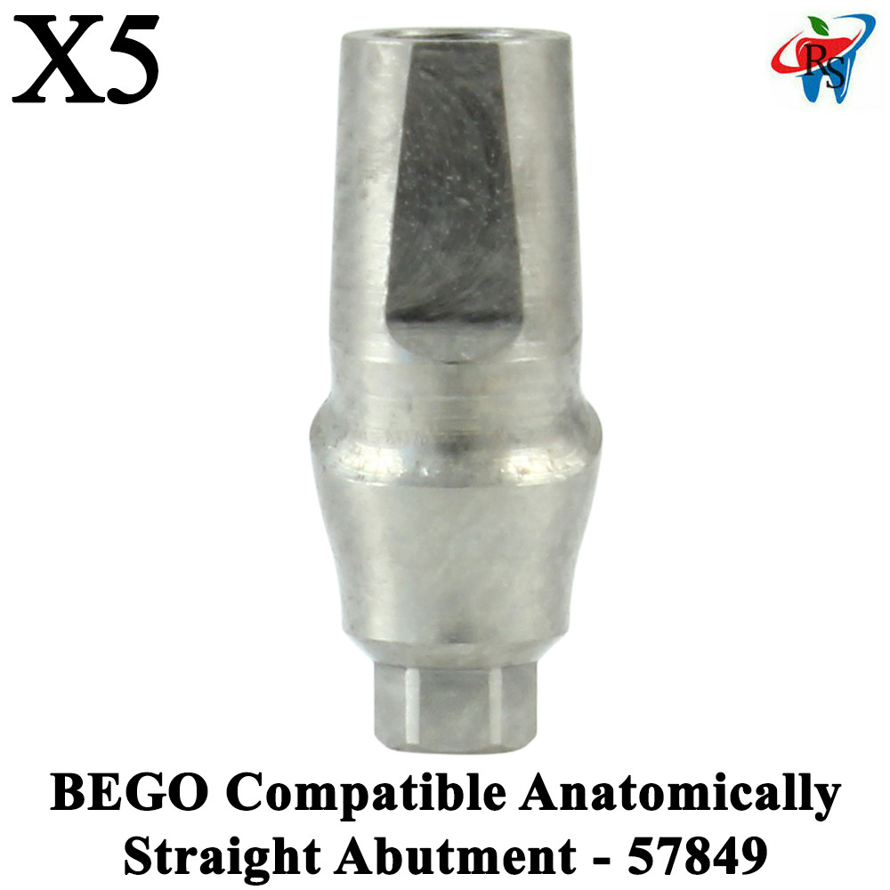 5pcs Dental BEGO Compatible Anatomically Shaped Straight Abutment – 57849