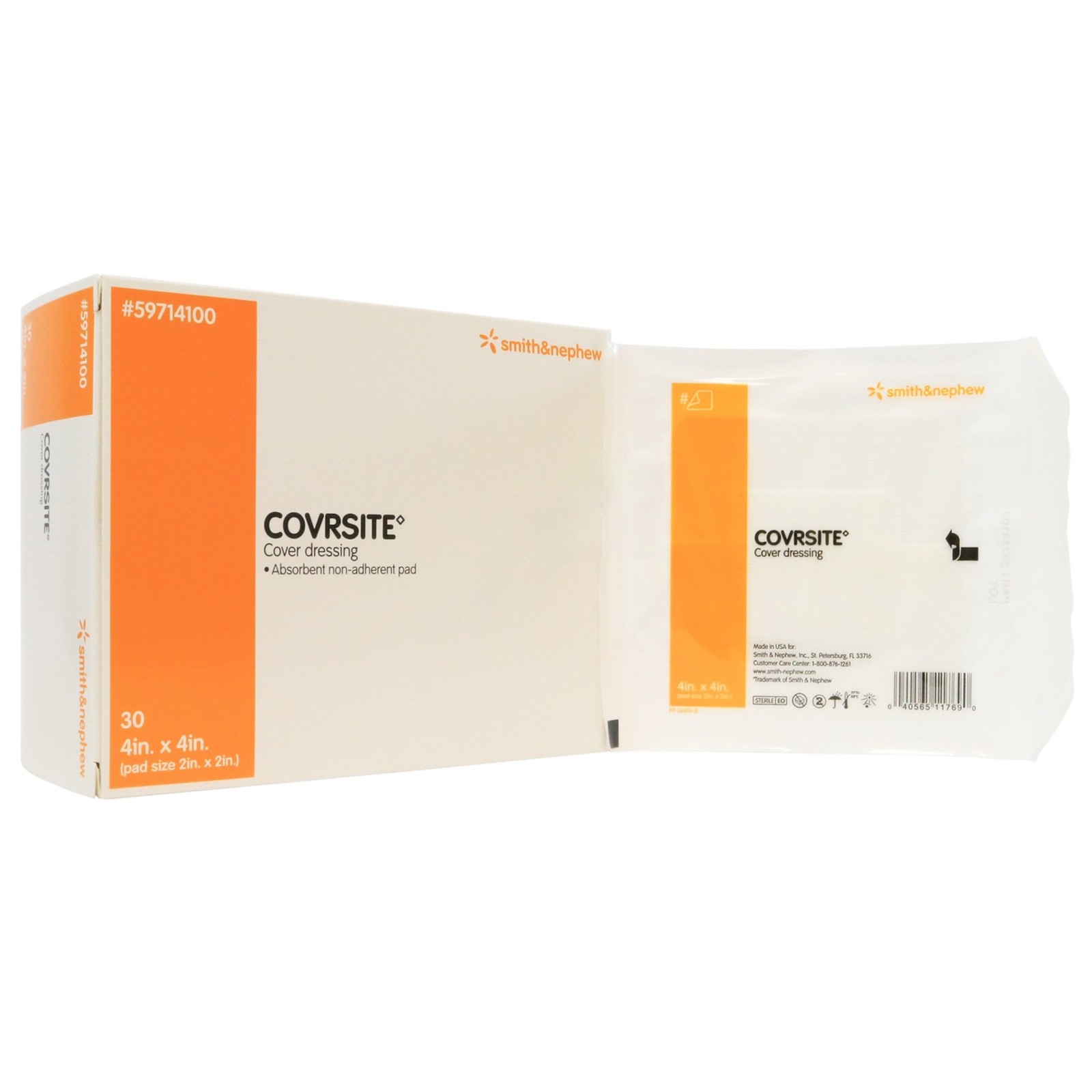 Smith & Nephew Covrsite Composite Dressing White 4 x 4″ Sterile 59714100 300 Ct