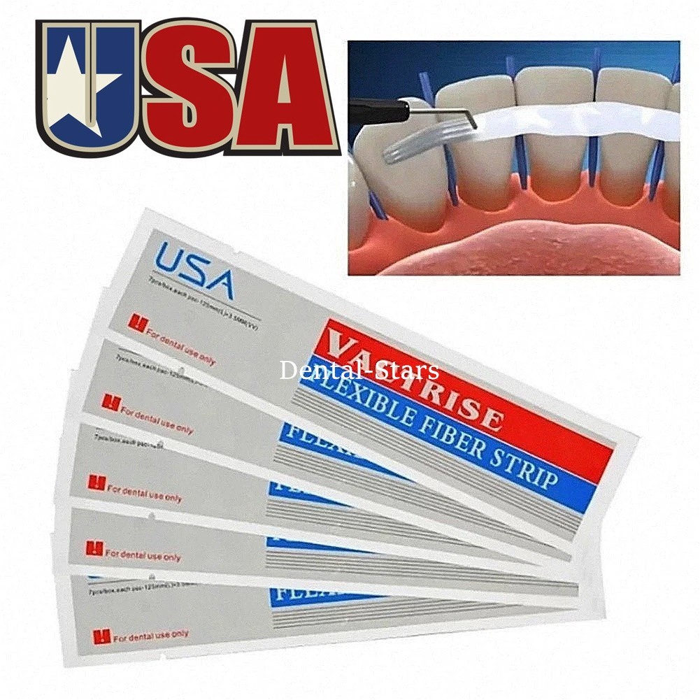 2* Dental Vactrise Flexible Fiber Strip Glass Splint For Resin Bonding 125X3.5mm