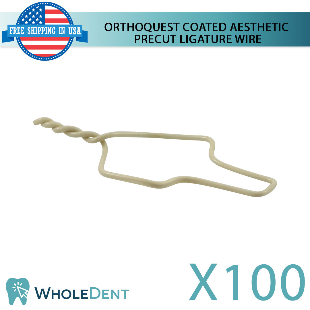 Orthodontic Dental Aesthetic PreCut Coated Preformed Ligature Wire OrthoQuest