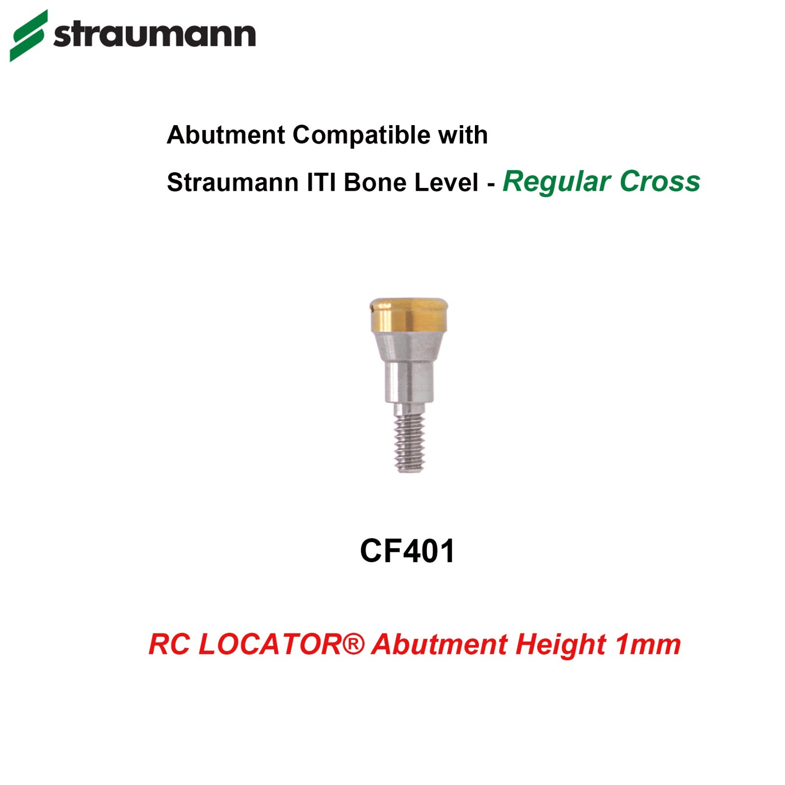 Dental ZEST Locator Abutment Tapered Straumann Bone Level NC RC Ø3.3 4.1 4.8mm