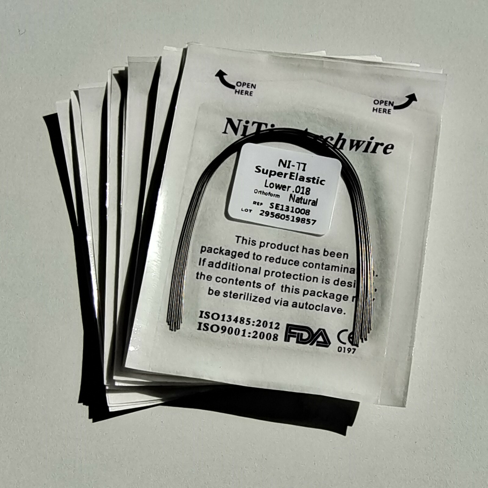 50Pks Dental Orthodontic Super Elastic Wire Niti Round Arch Wires Natural Form