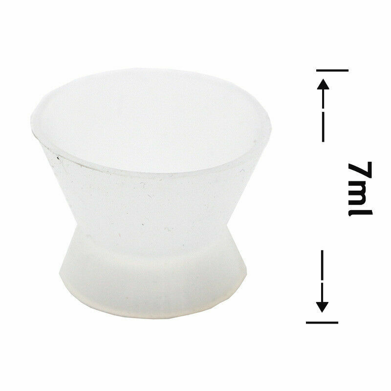 10×DENTAL FLEXIBLE SILICONE DAPPEN BOWL DISH MIXING CUP WHITE 7ML SALE bomaoer
