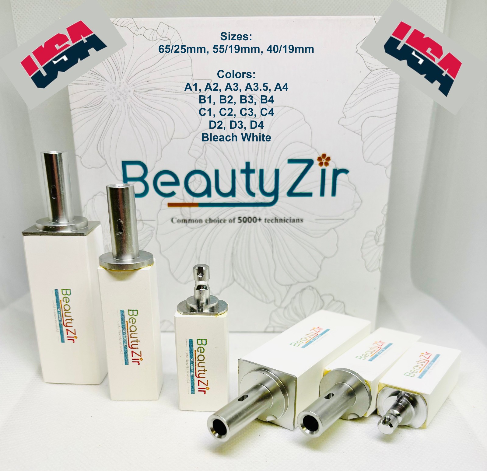 ST+Color PreColored Ceramic Zirconia Dental Blocks-Sirona System-BeautyZir
