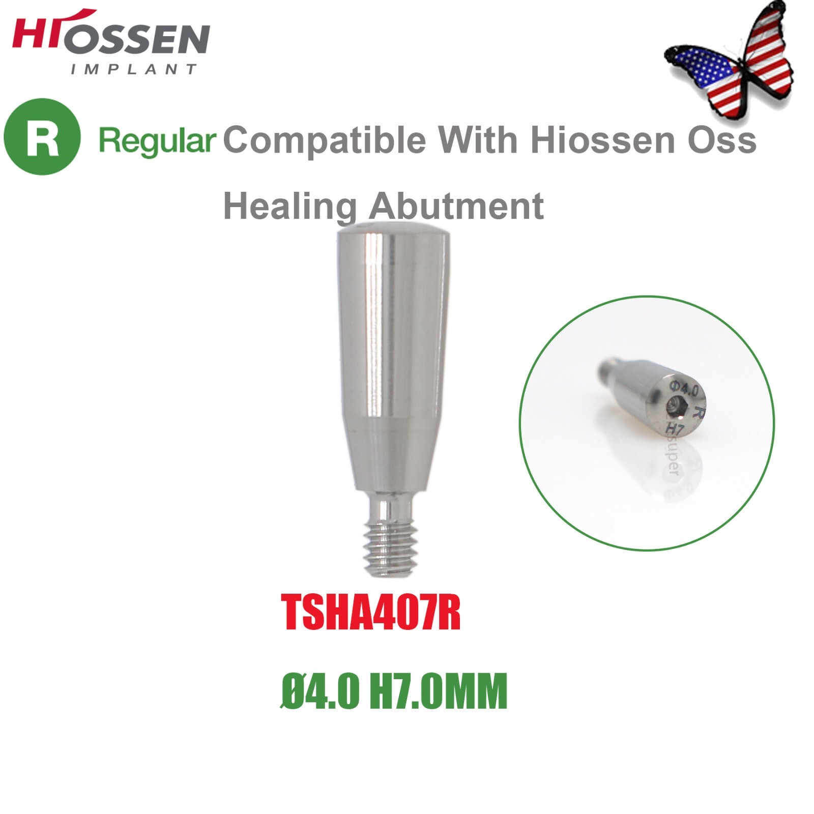 Fits Osstem Hiossen Dental Healing Abutment/Lab Analog Mini Regular Platform Cap