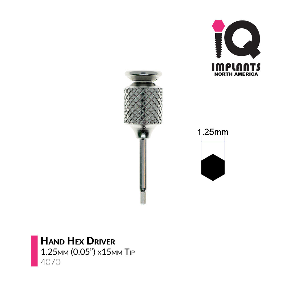 IQ USA Hand Hex Driver 1.25mm (0.05″) x15mm