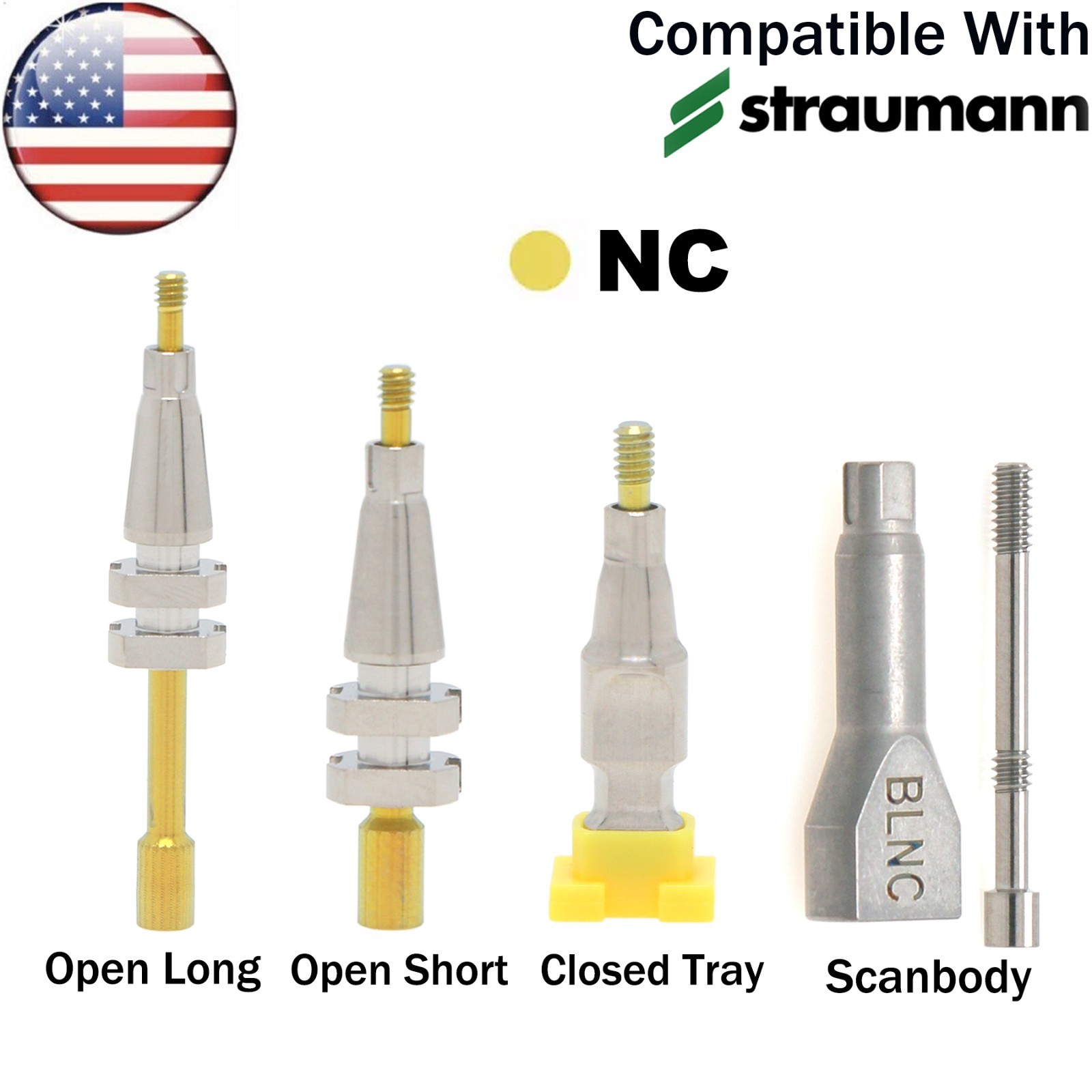 For Straumann ITI Healing Abutment & Transfer Impression Open Closed Tray NC/RC