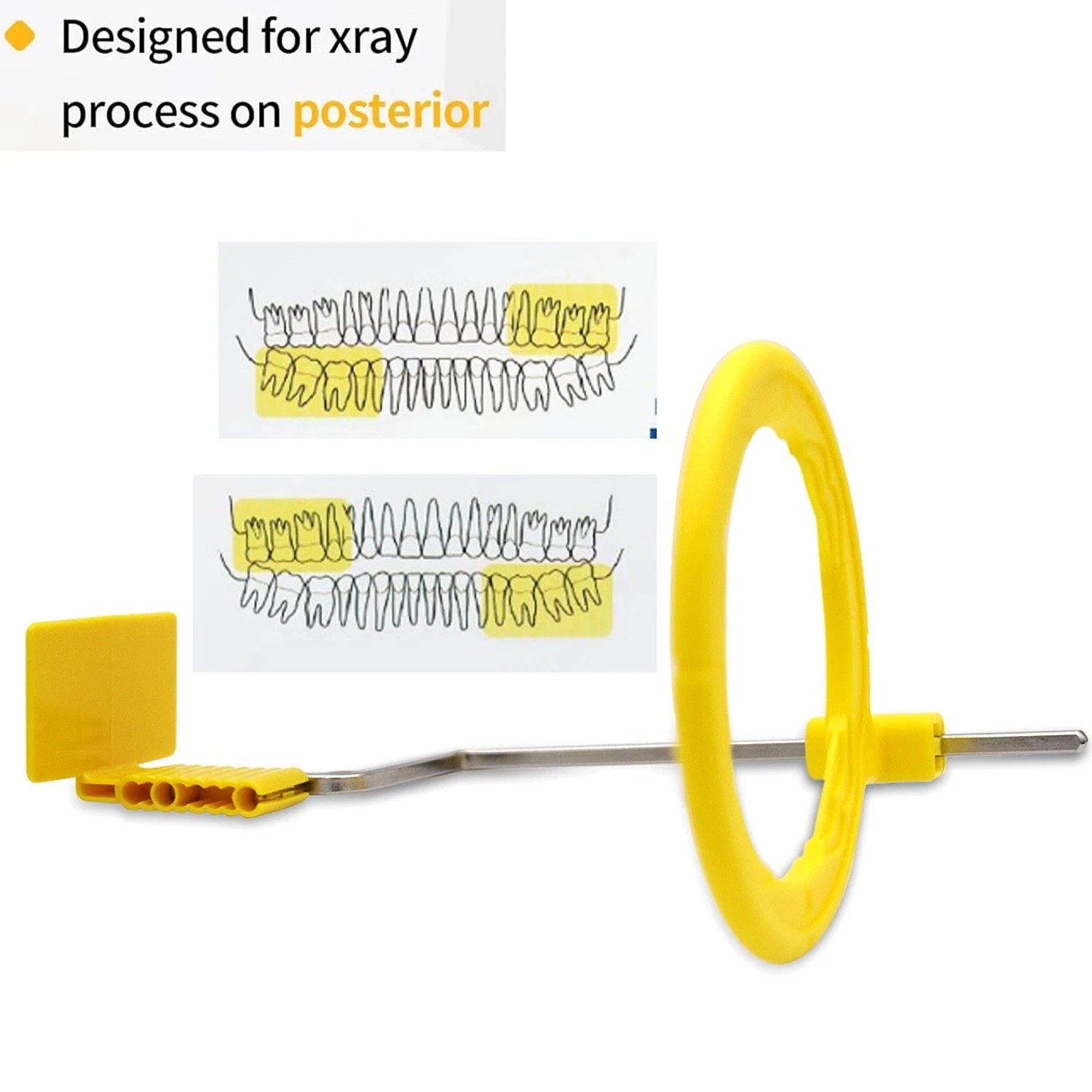 100Pcs Dental Sensor Holders Disposable Adhesive Holders Red/Blue/Yellow