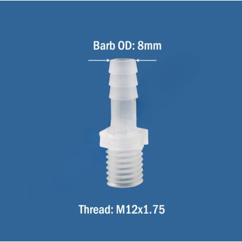 Inch In Plastic Metric Male Thread to Hose Barb Fitting Connector Tube Adapter