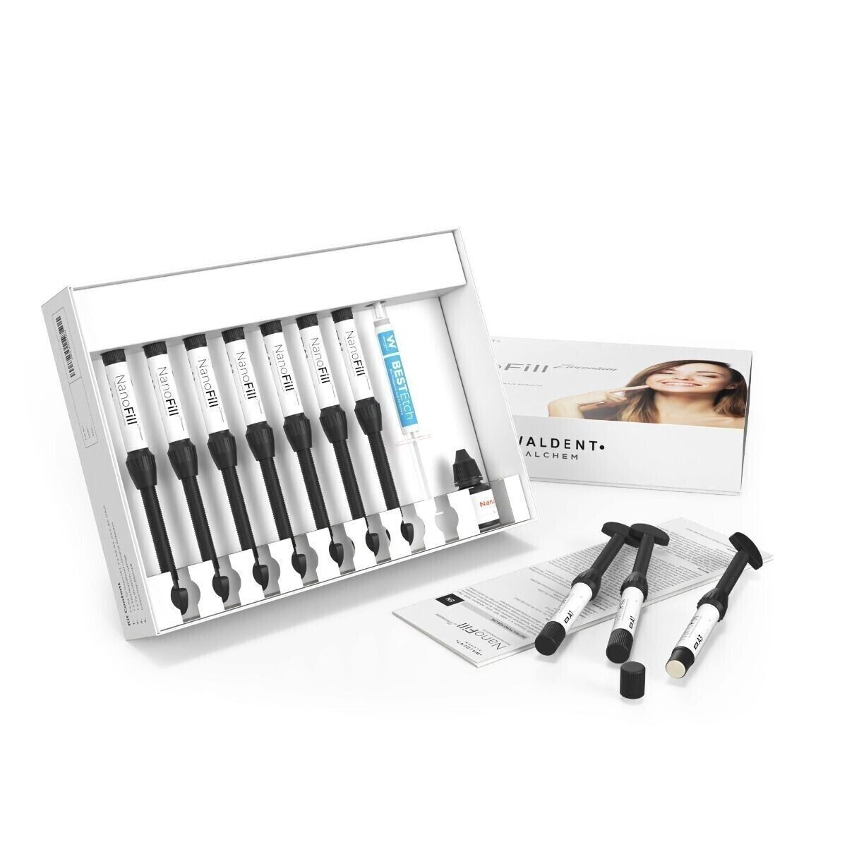 Waldent NanoFill Light Cure Radiopaque Zirconium Composite Kit 7 x 4g Syr