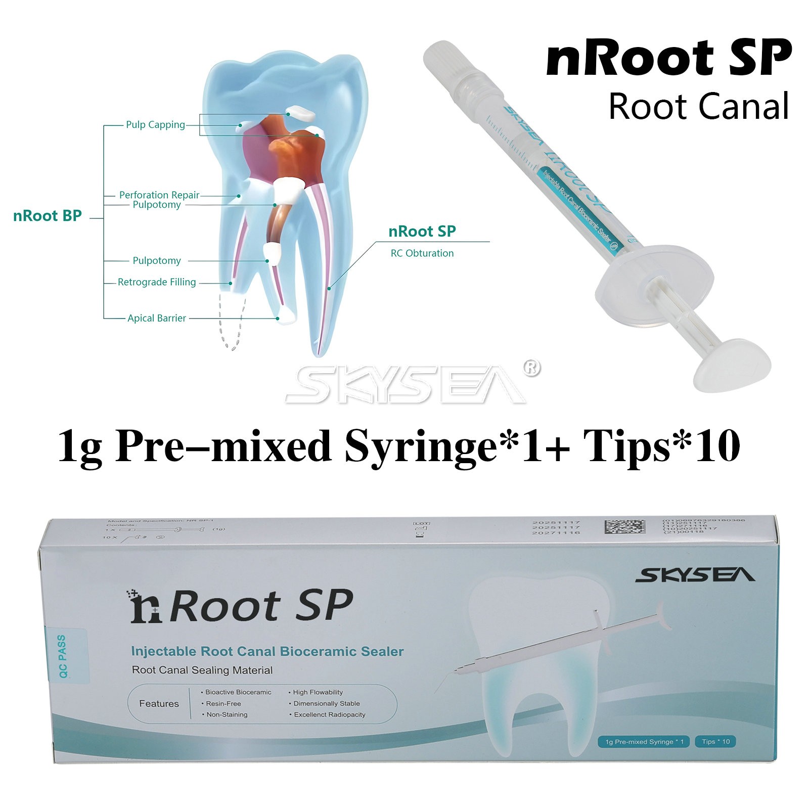 Dental Root Canal Bioceramic Sealer Filling Material Cement Endodontic Sealing