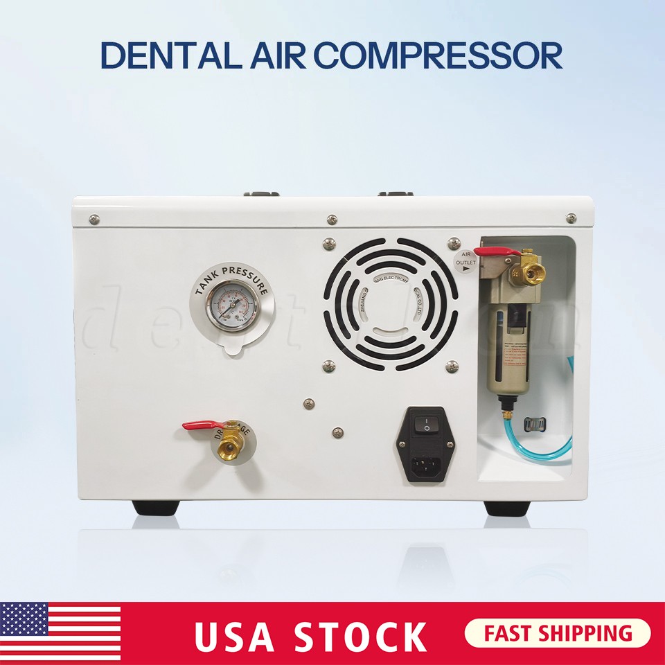 600W Mobile Oil-Free Dental Air Compressor for Dental Cart/Chair