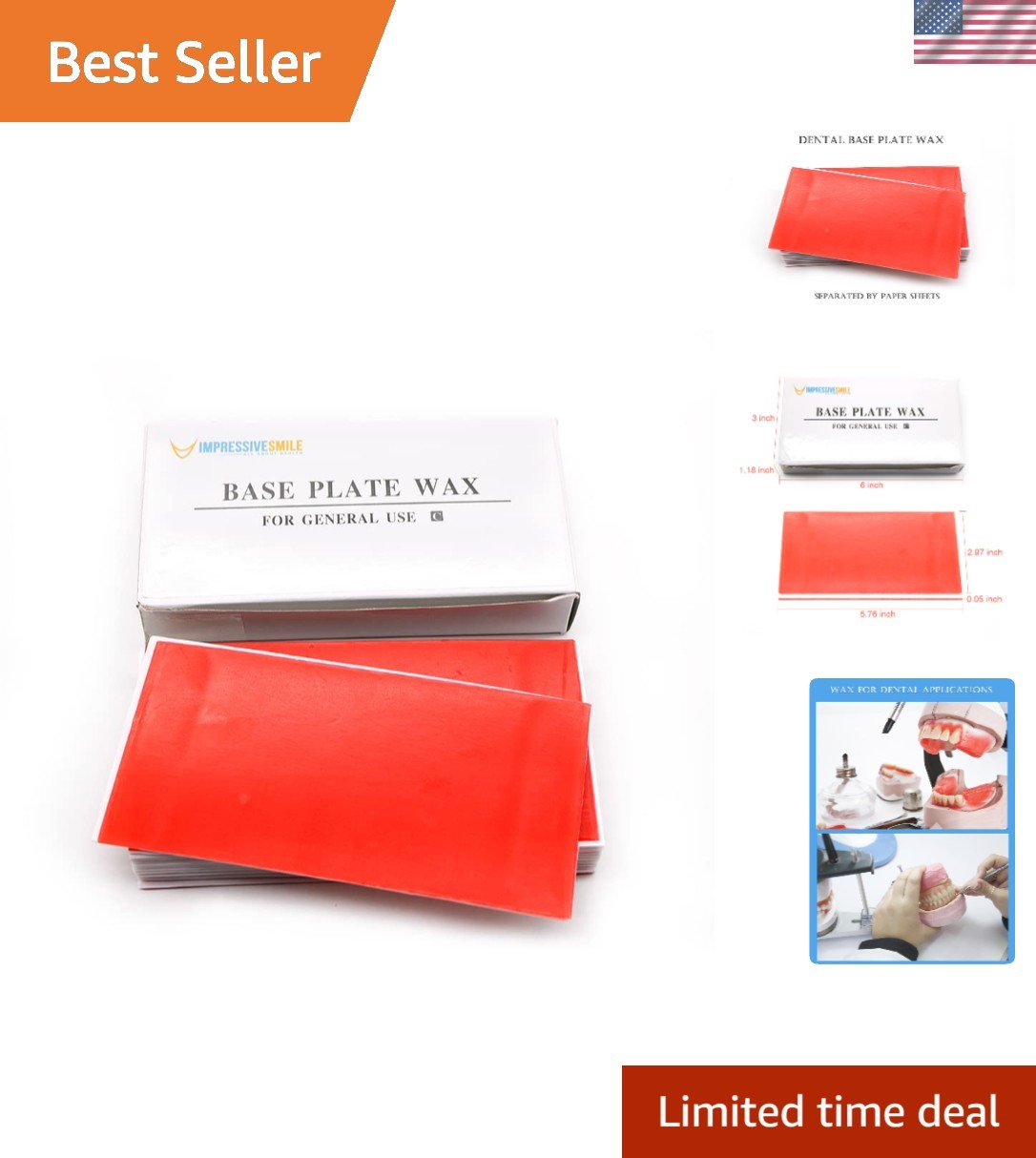 Versatile 18 PCS Dental Base Plate Wax for Quality Denture Casting & Modeling
