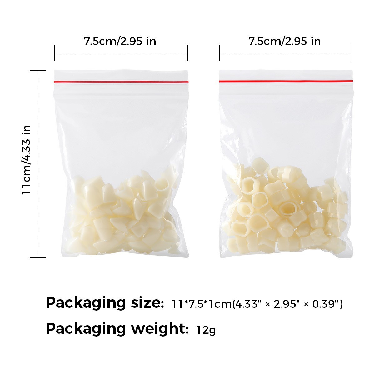 Temporary Dental Crown Resin Anterior Posterior Teeth Mixed Sizes Natural Color