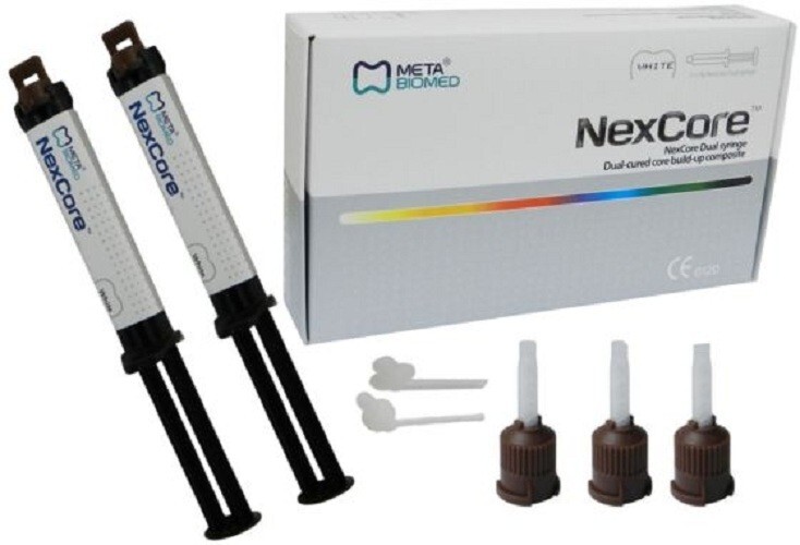 Meta Biomed Nexcore Dual Cured Core-Build Up Composite Resin Cement Dual Syringe