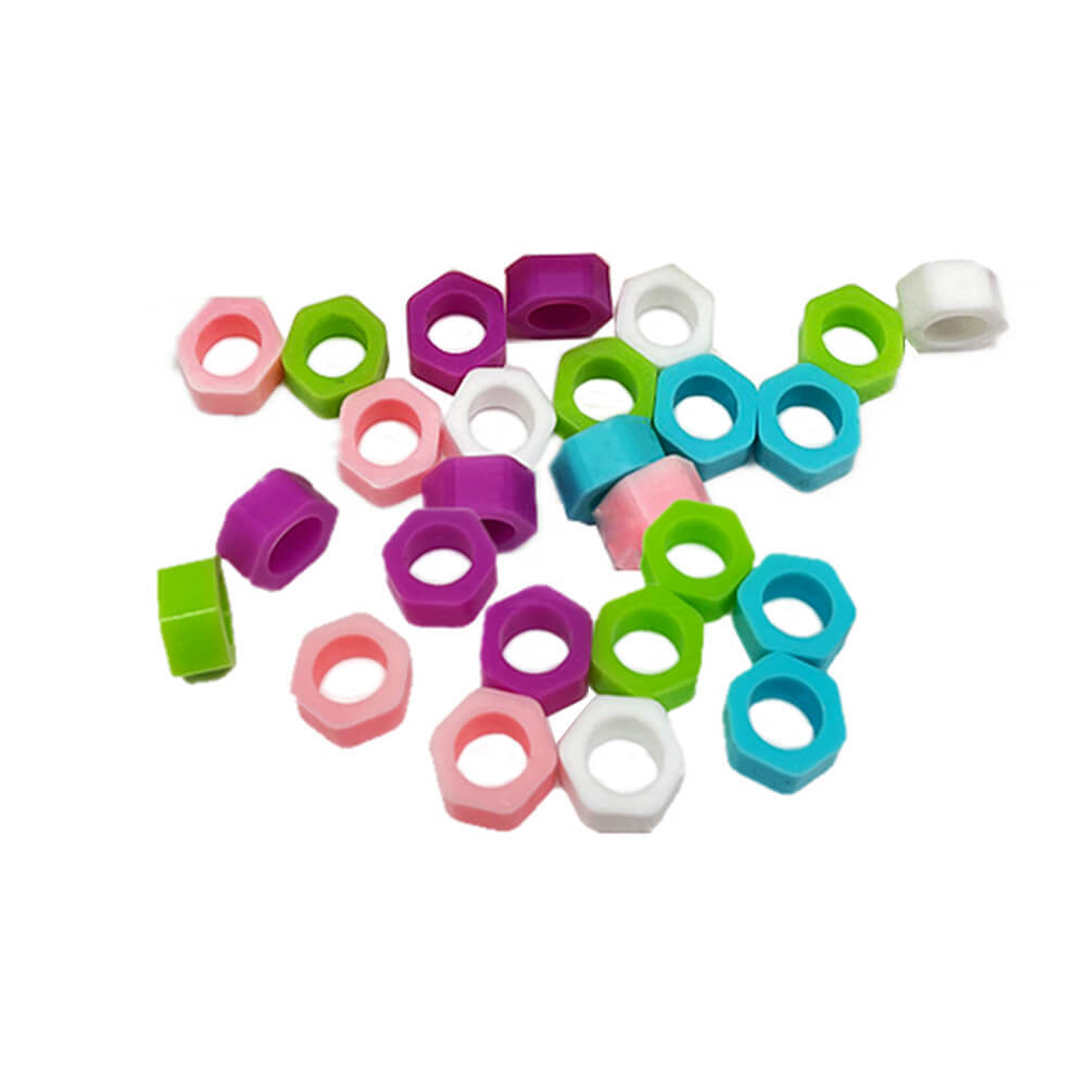 1 Box 100pcs Dental Instrument Code Ring Plain Color Big Size Purple