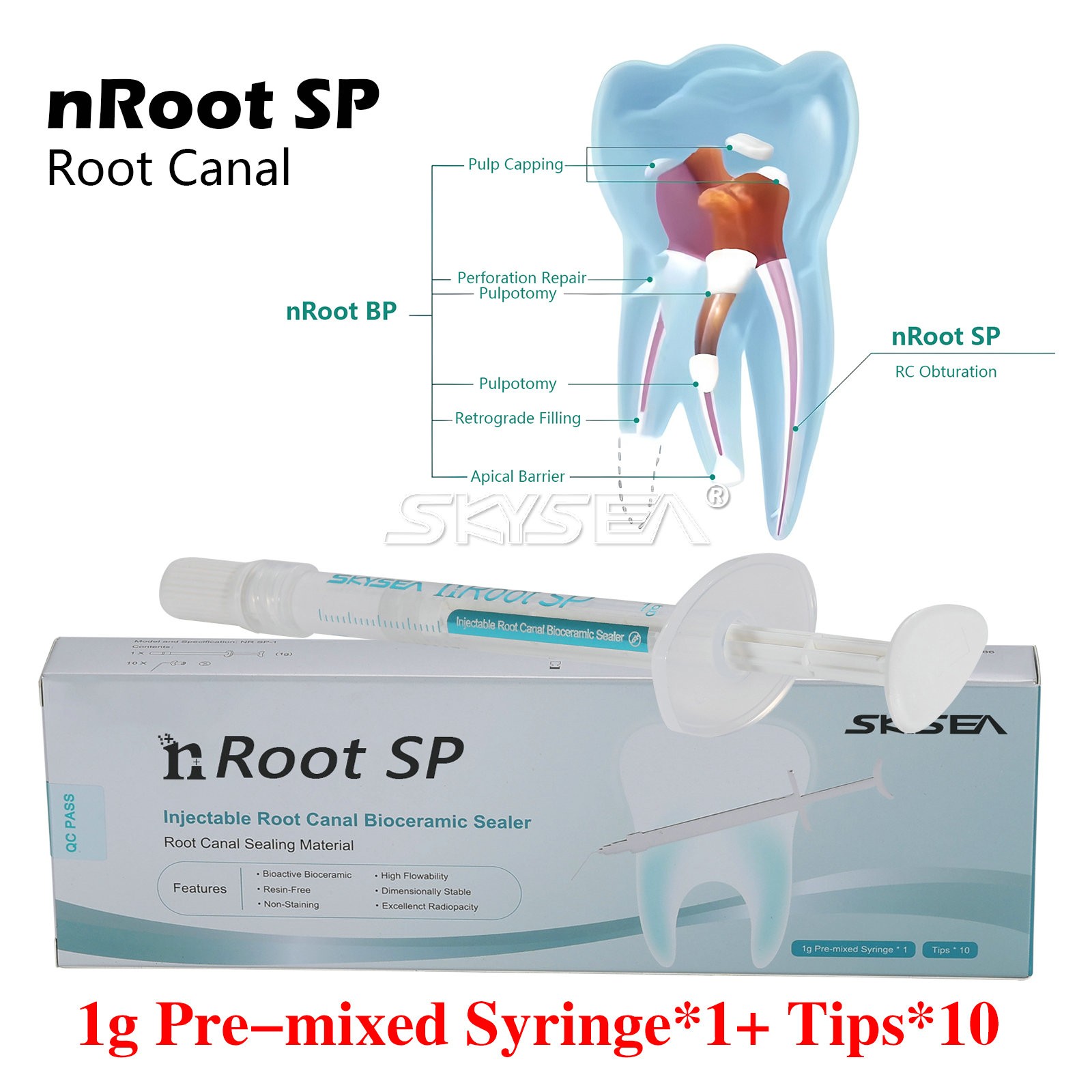 Dental Root Canal Bioceramic Sealer Filling Material Cement Endodontic Sealing