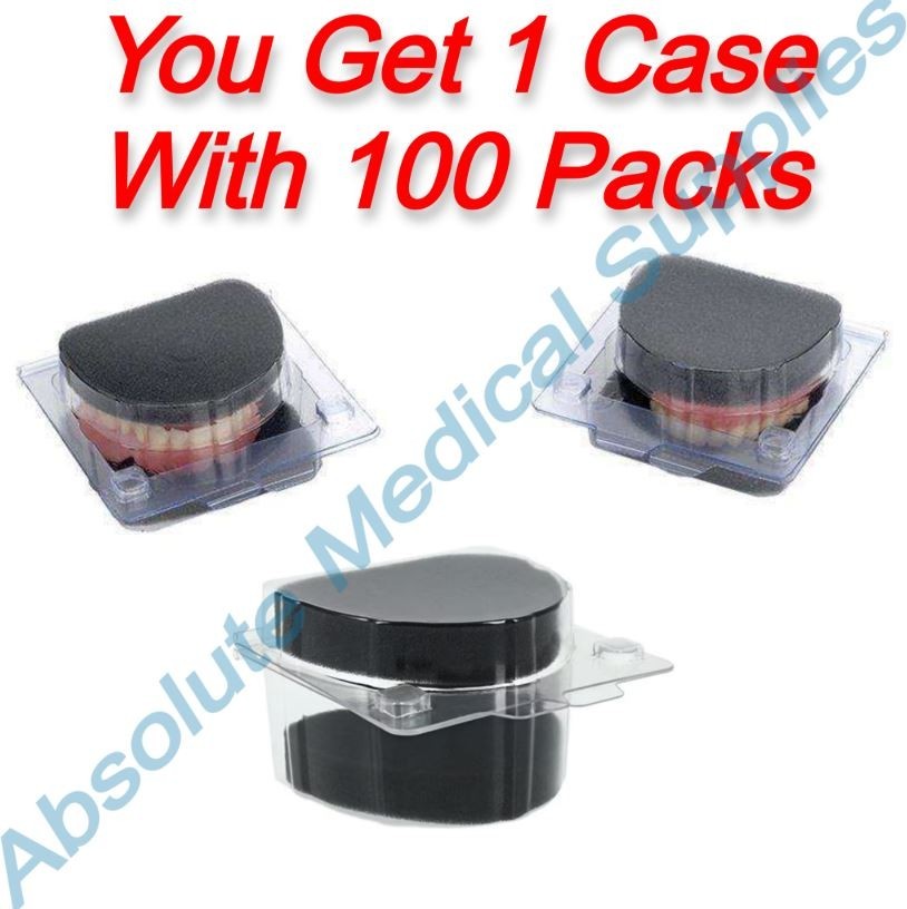 *100-Pieces* Keystone Model & Denture Clear Plastic Boxes Medium 9091170