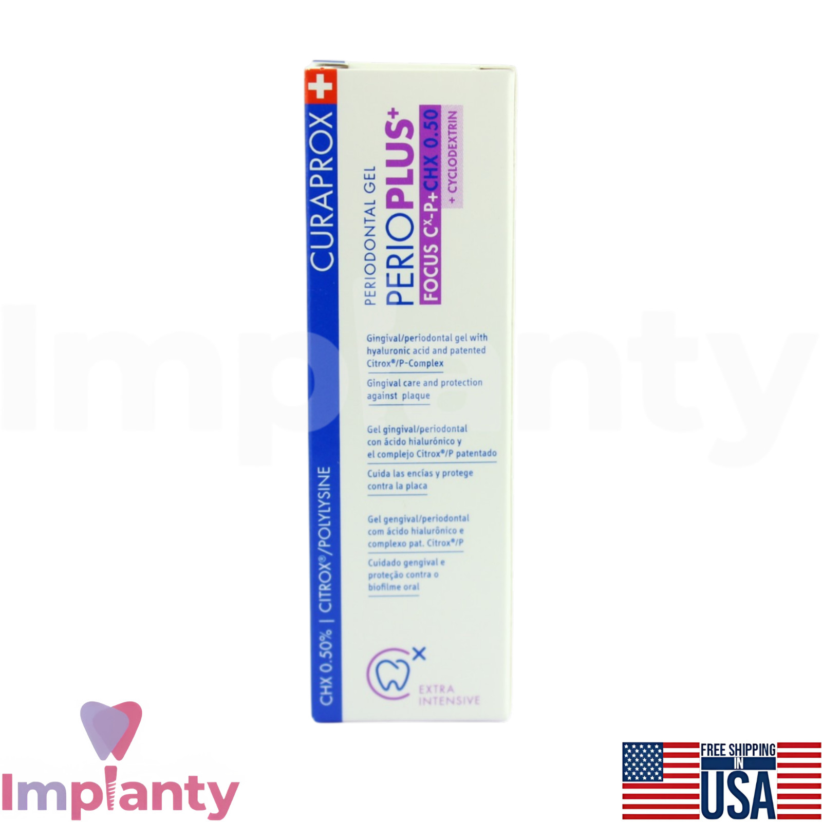 Curaprox Period0ntal Gel 10ml CHX 0.5% Peri0 Plus Plaque Control Oral Hygiene