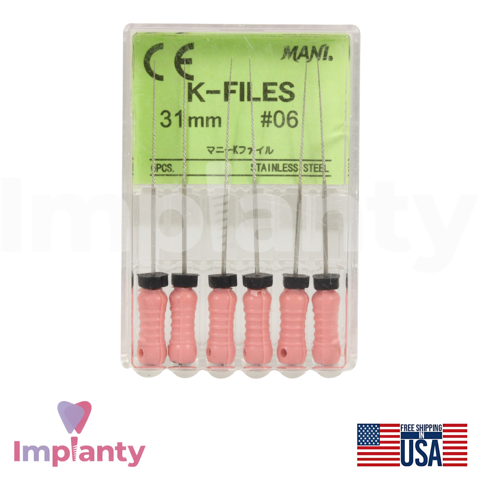 Mani K R00T CanaI Hand Files 31mm Stainless Steel For Enlargement & Expansion