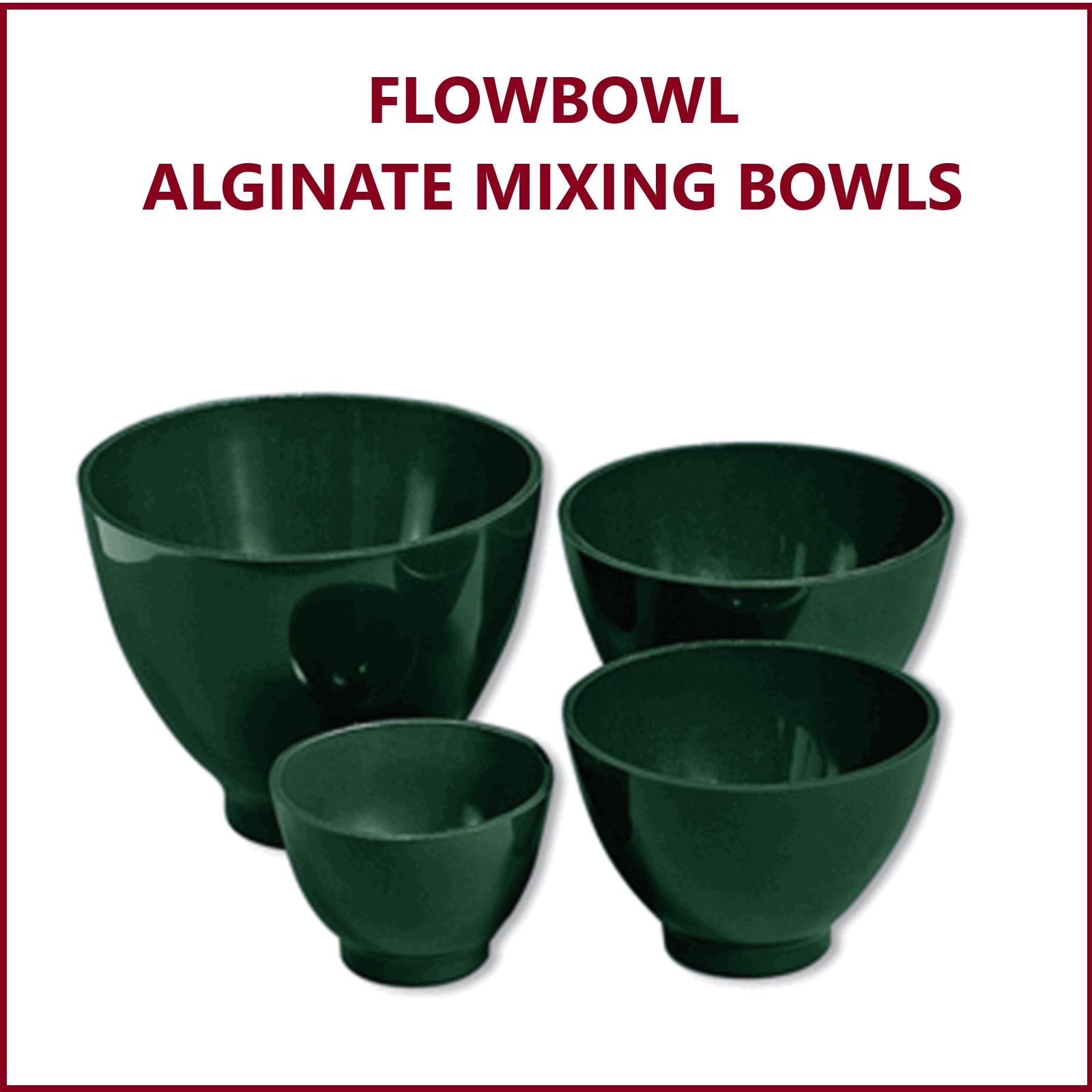 Dental Lab Flexible Rubber Impression Mixing Alginate Bowl – Small, Medium Large