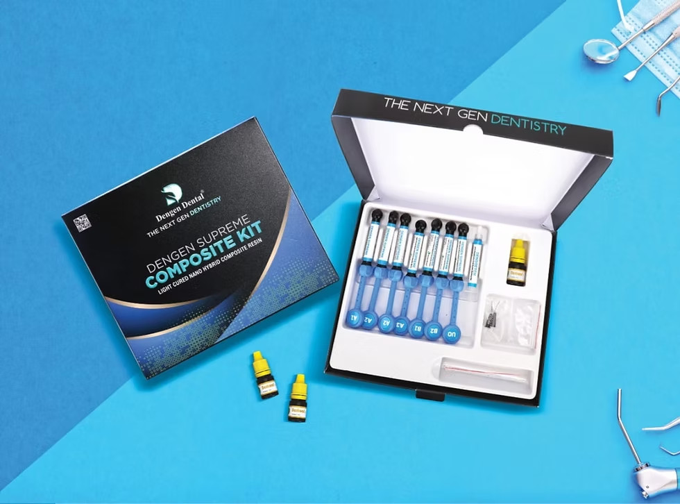 Dental SUPREME Light Cured Nano Hybrid 7 Composite Bonding Etch Restorative Kit