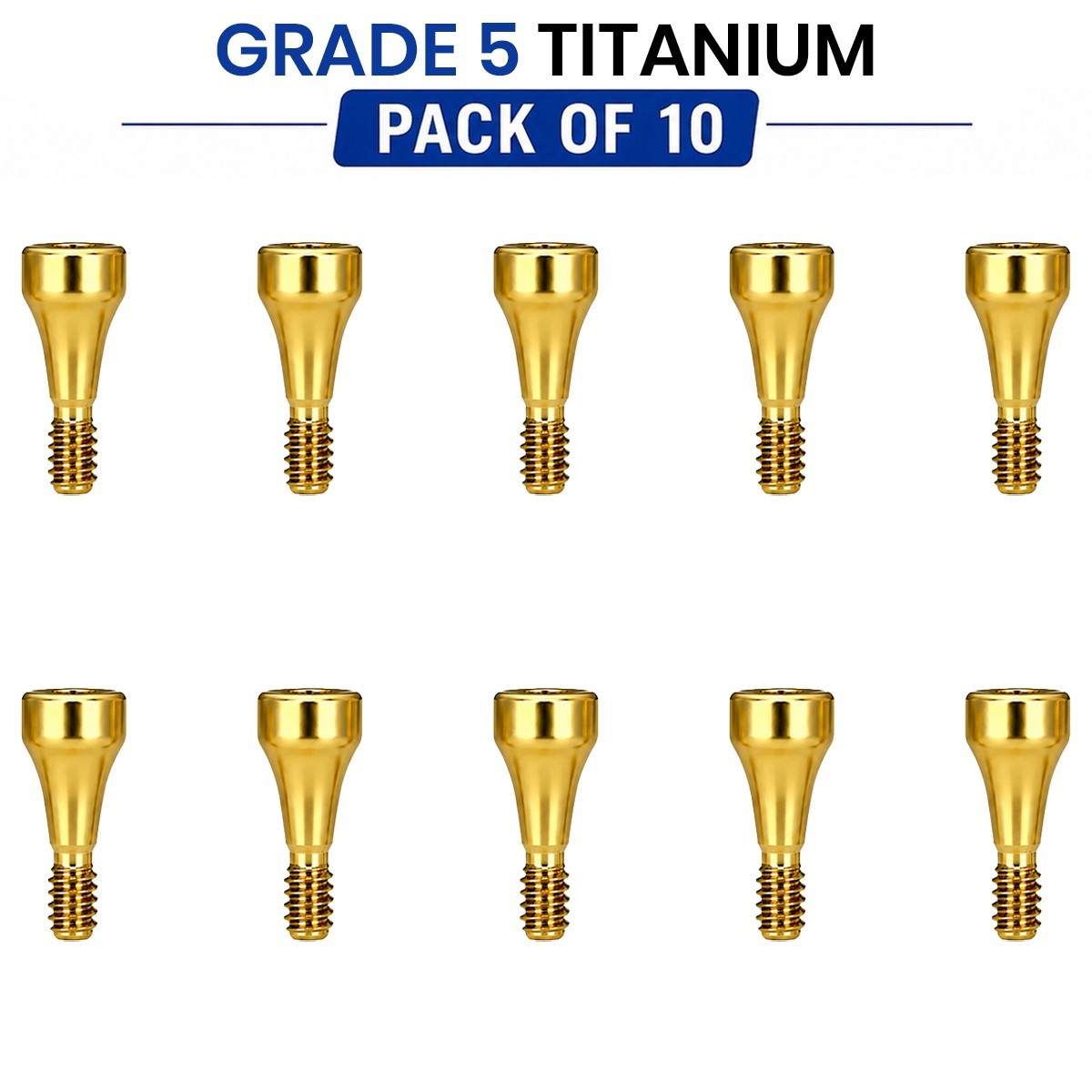 5Pcs Healing Cap Abutment Internal Hex Hiossen & Osstem Mini Regular Cover Screw