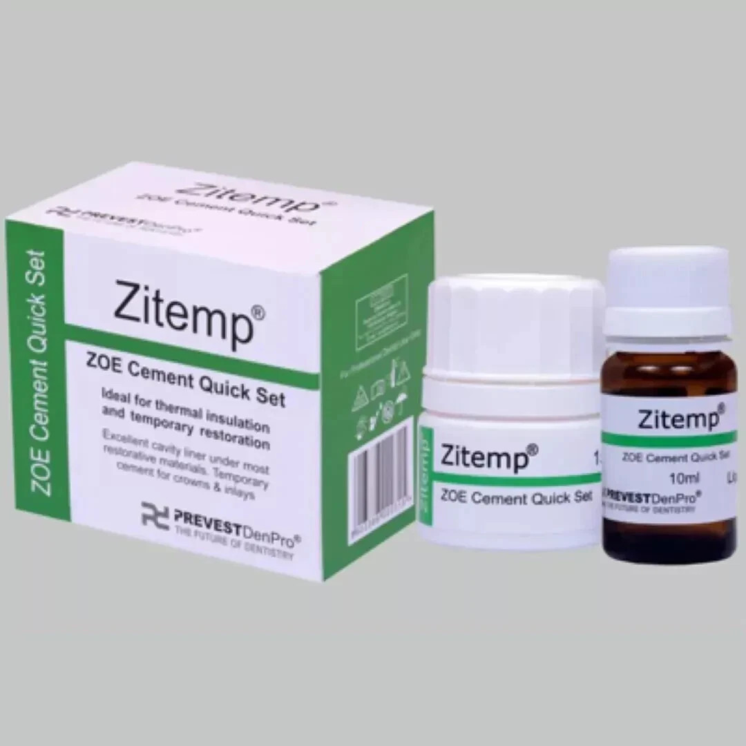 Prevest Denpro Zitemp 20 gm Powder + 10 ml Liquid Cement quick set Dental FS