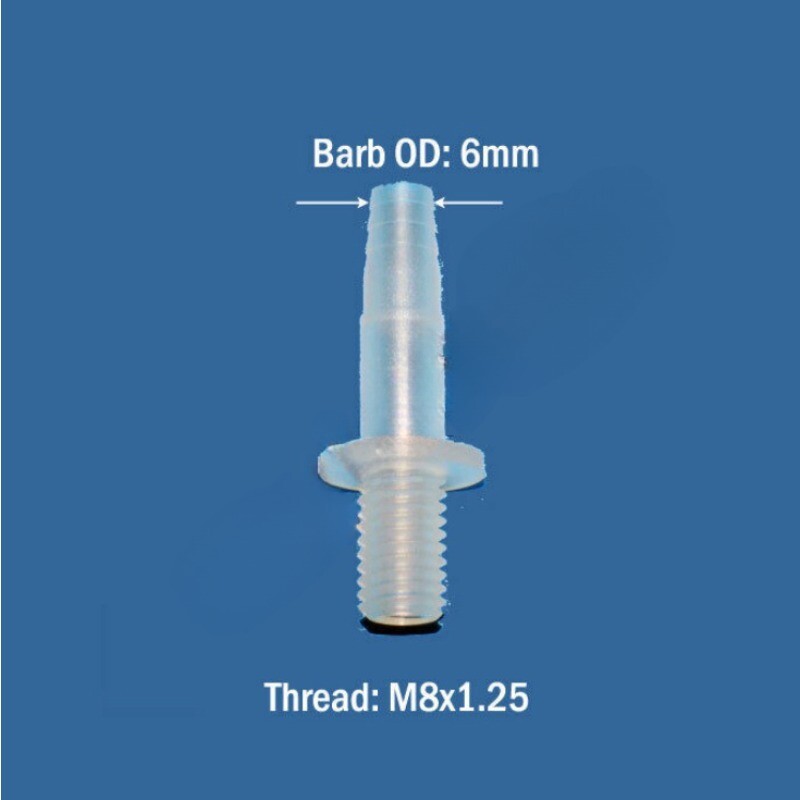 Inch In Plastic Metric Male Thread to Hose Barb Fitting Connector Tube Adapter