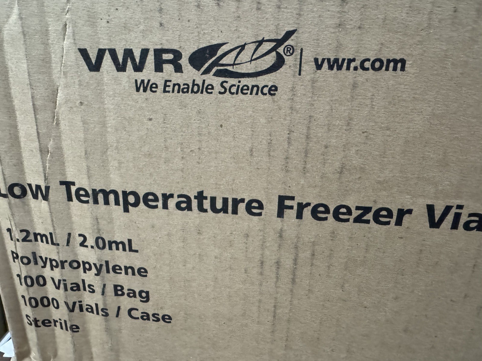 VWR 10018-758 2 mL Low Temperature Freezer Vials Self-Standing 100pk 11-2027