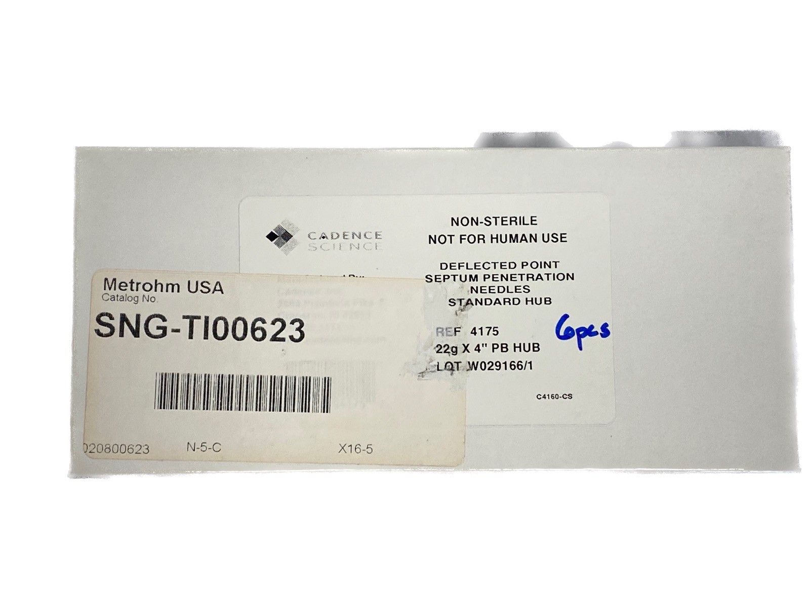 (6) CADENCE Replacement Needles Deflected Point 22g 4” Plated Brass Hub 4175