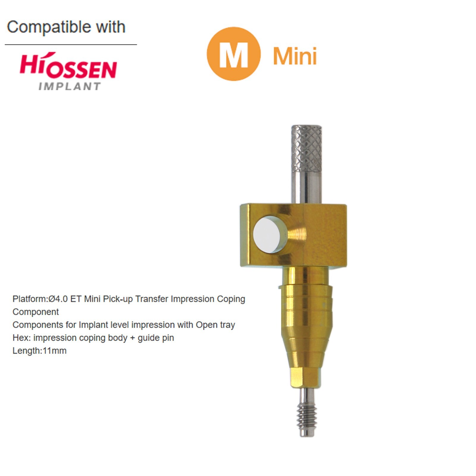 US Dental Transfer Coping Compatible Hiossen ET Hex Open Tray Impression Post
