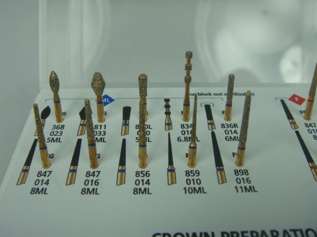Coltene Diatech Crown & Bridge Preparation Kit of 14 Multilayered Gold Plated