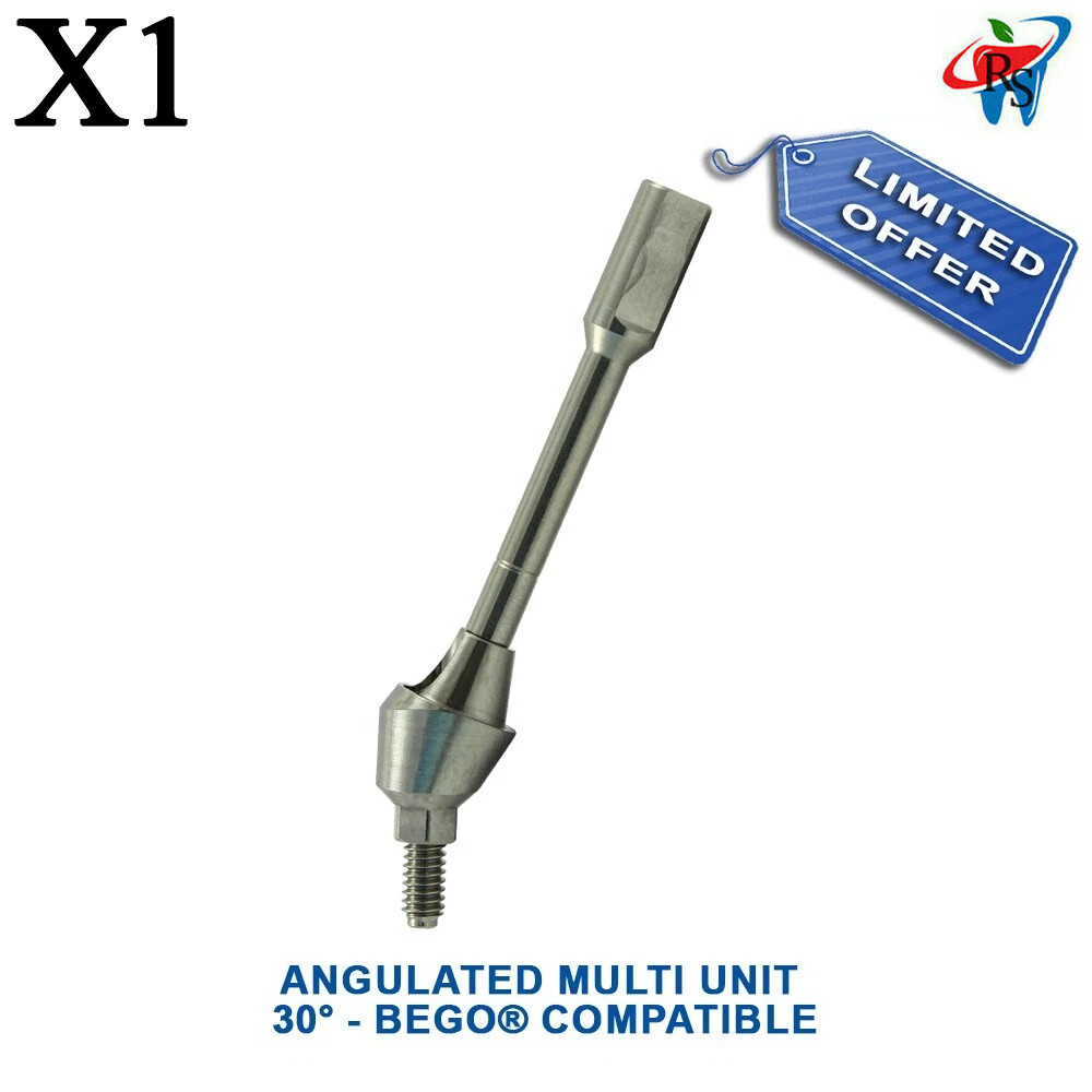1pcs Dental BEGO Compatible Ø3.25/75 Angulated Multi Unit Abutment 30° – 57517