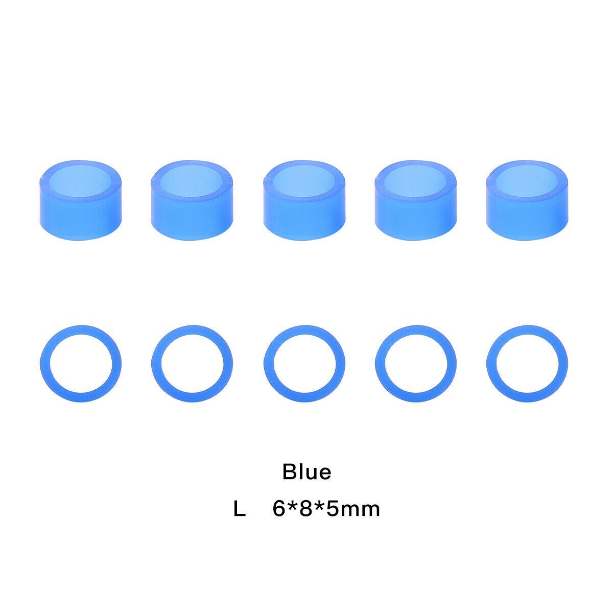 100 Pcs/Box Dental Instrument Hygienist Silicone Color Code Rings Bands Circle
