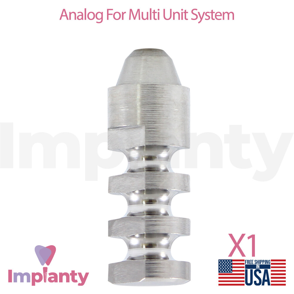 1x Dental Analog For Multi Unit 1.6mm Screw Platform Prosthetic Dentistry Lab