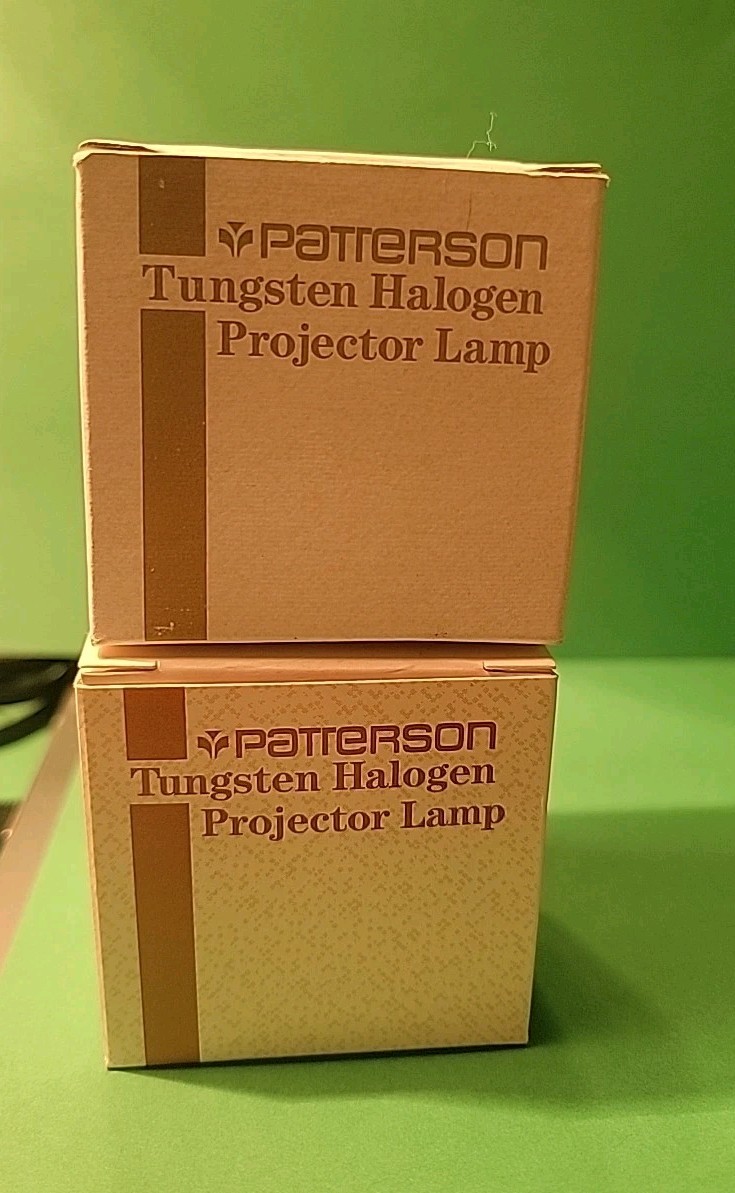 2 PATTERSON TUNGSTEN HALOGEN PROJECTOR LAMP 640-3015P 250W/120V/J958 ETJ NIB