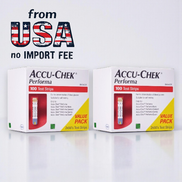 ACCU-CHEK Performa 2 X 50 Test Strips – From USA EXP-01/2027,NO IMPORT FEE!!!