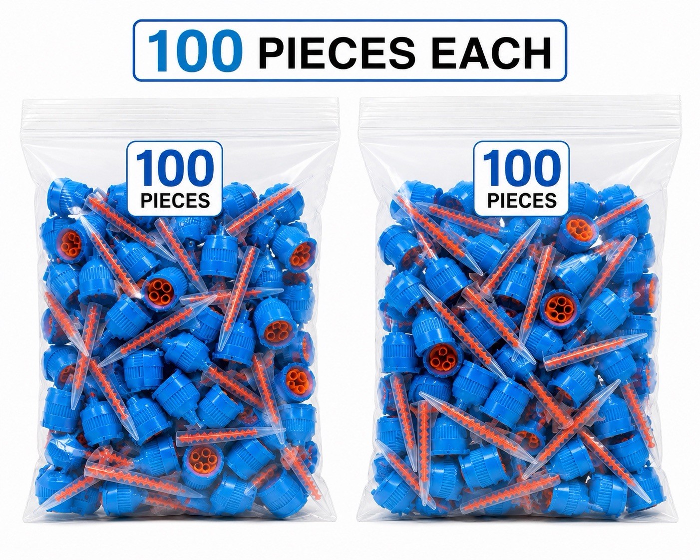 200 pcs Crown & Bridge 10:1/ 4:1 Ratio Blue and Orange Mixing Tips