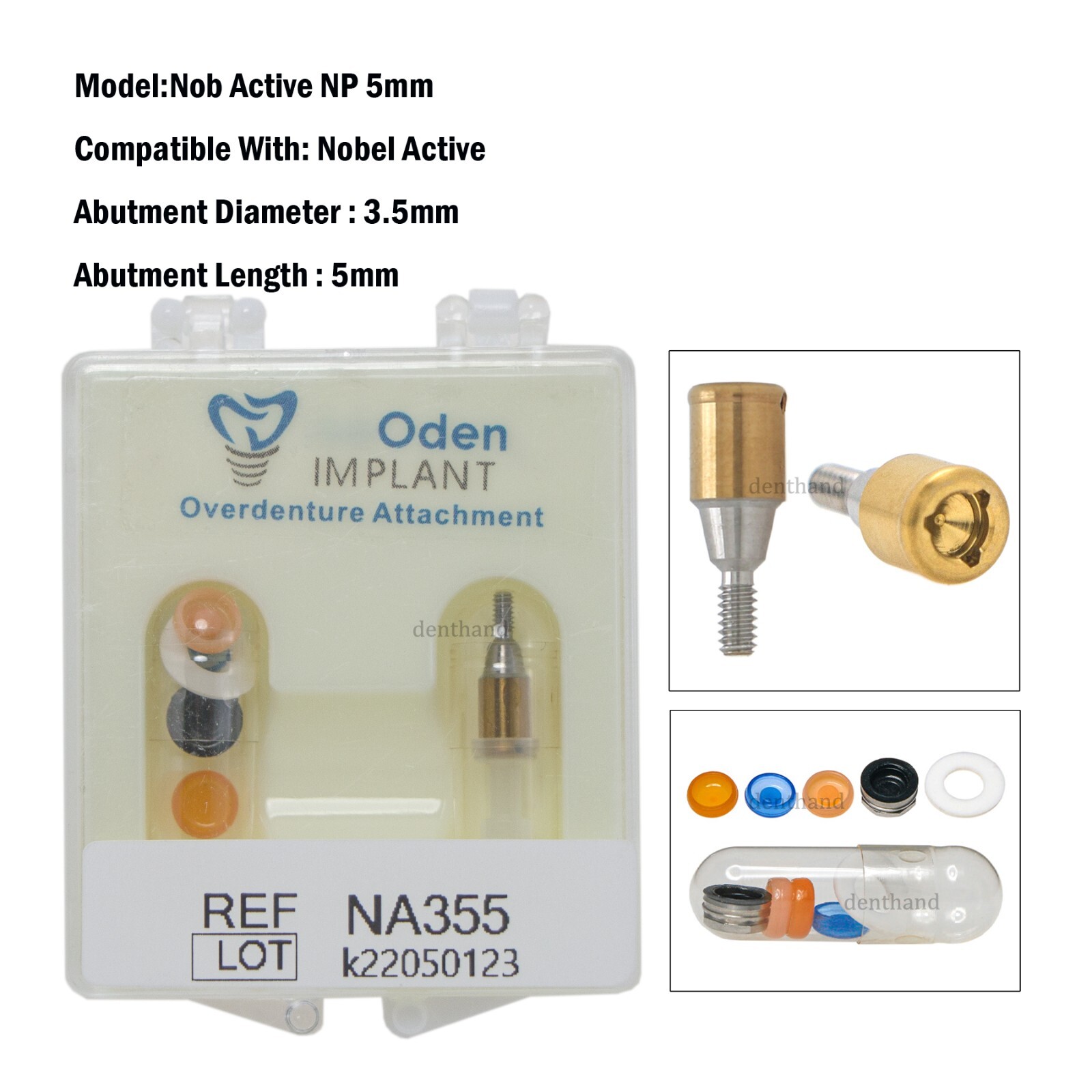 Dental Nobel Biocare Active Locator Abutment NP/RP Conical Titanium 1-5mm Height