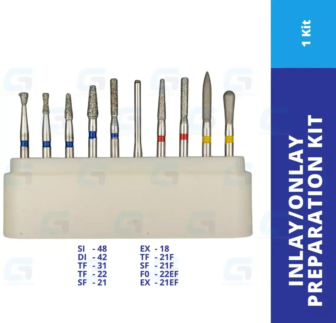 Dental Diamond Bur FG-4104 Inlay & Onlay Preparation Kit 10pcs-Kit