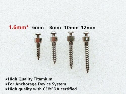 10pcs Dental Orthodontic Mini Implants Screw Titanium Alloy Screws 1.4/1.6/2.0mm