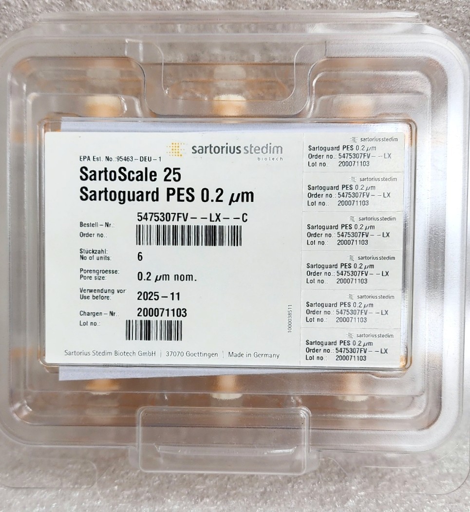 SARTORIUS 5475307FV–LX–C SartoScale 25 Sartoguard Filters 0.2um PES PACK OF 6