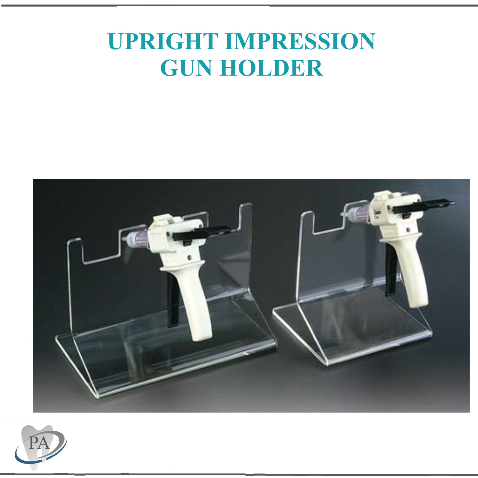 Dental Premium Upright Dual /Triple Impression Gun Rack Organizer Holder Acryli