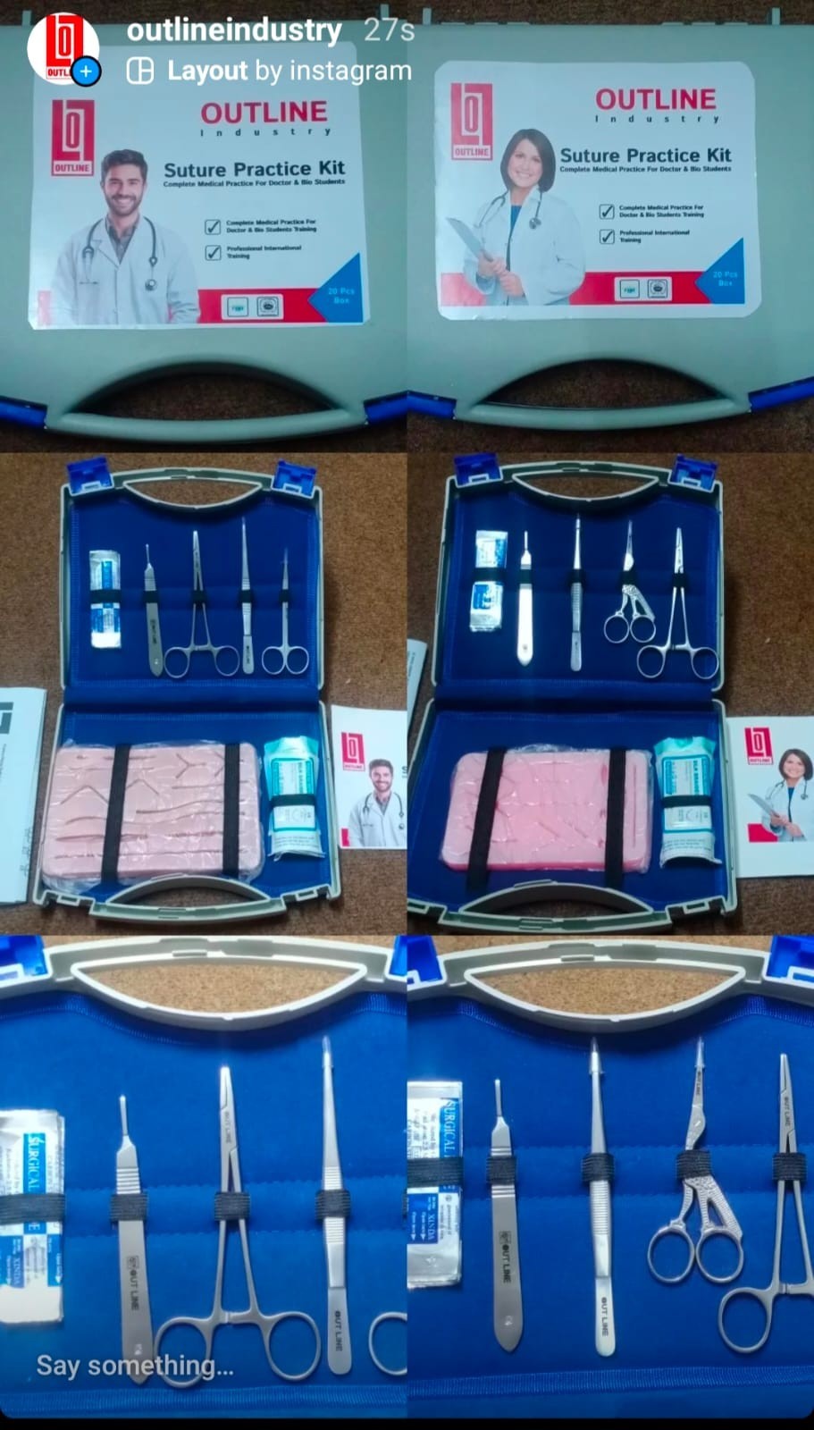 Complete Practice Student Suture Kit for Medical Students Training Kits 20 Pcs