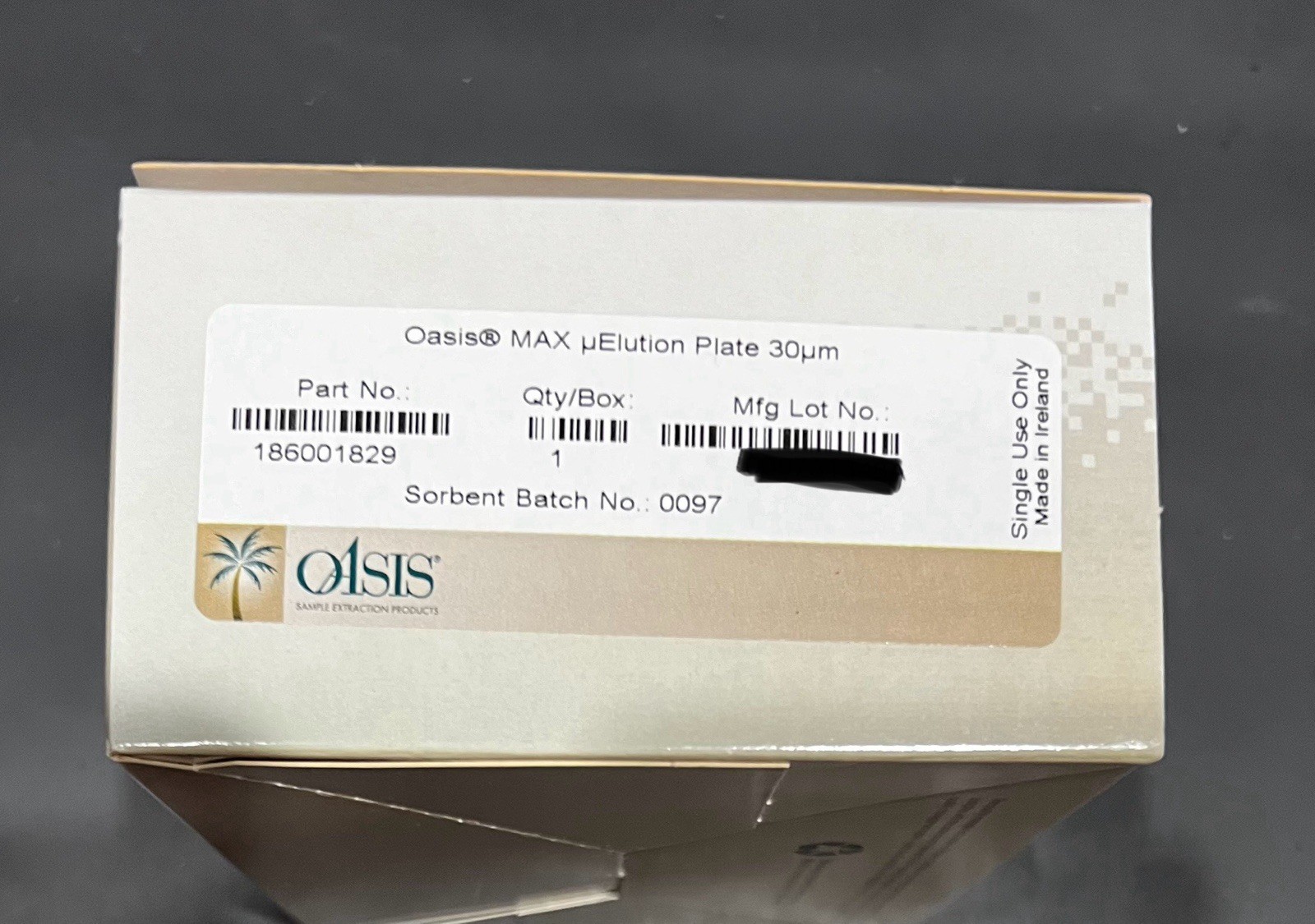 Oasis MAX 96-well µElution Plate, 2 mg Sorbent per Well, 30 µm, 1/pk