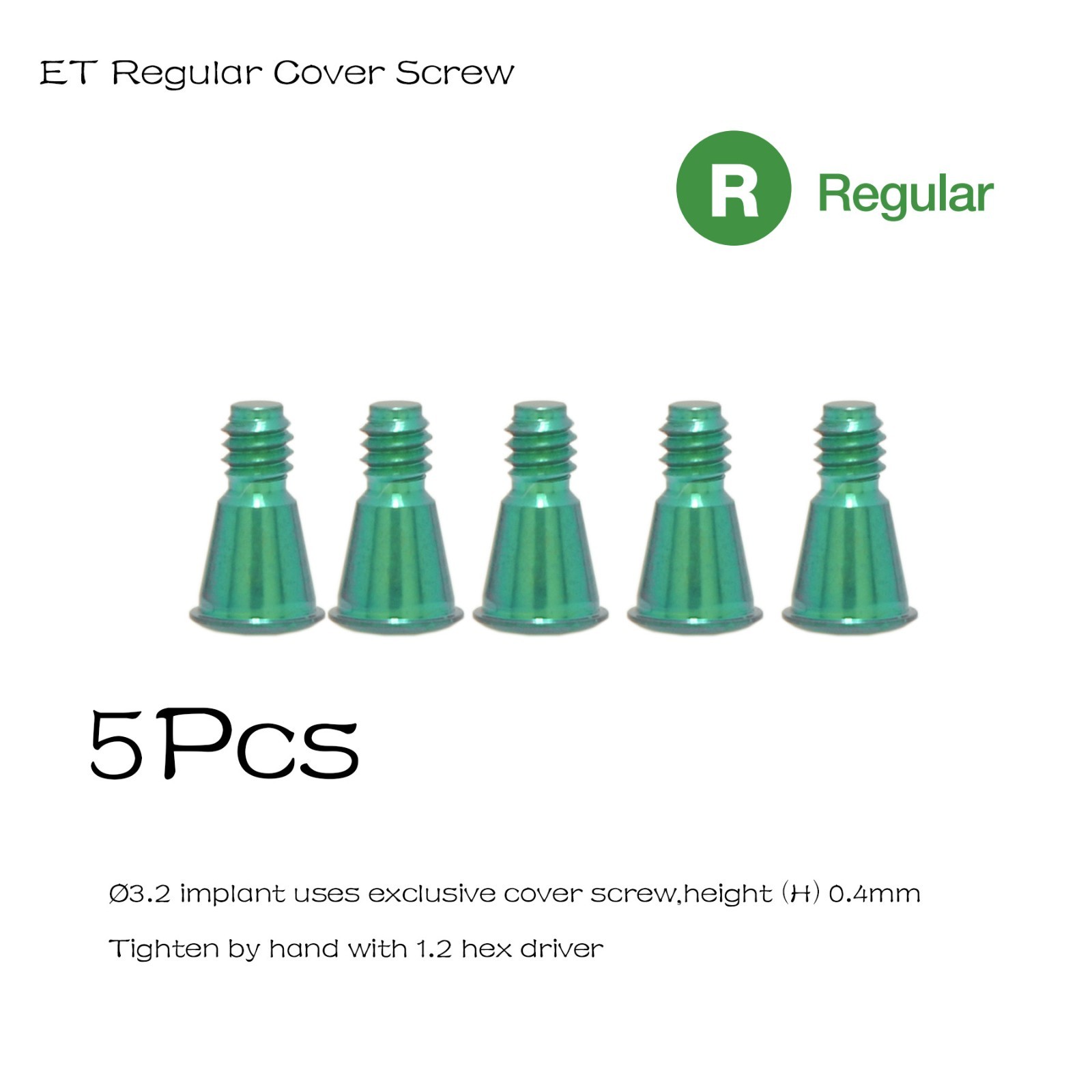 5Pcs US Dental Healing abutment Cap compatible with Osstem TS Mini/Regular Hex
